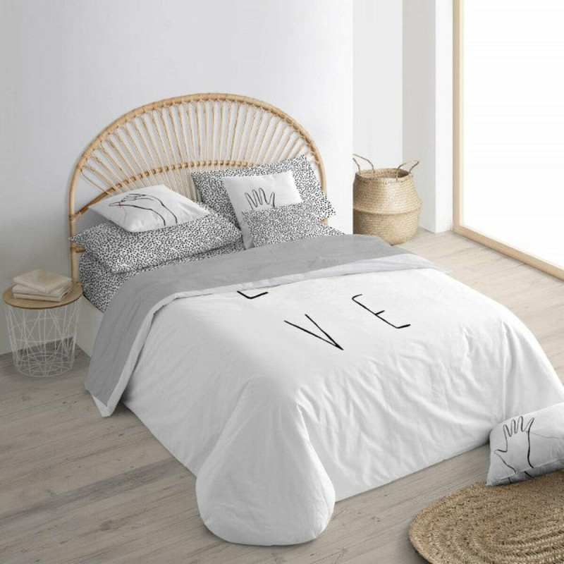 Copripiumino Decolores Love Multicolore 175 Fili 200 x 200 cm Collo di bottiglia