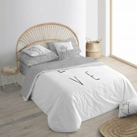 Copripiumino Decolores Love Multicolore 175 Fili 140 x 200 cm Collo di bottiglia