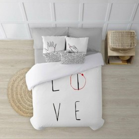 Copripiumino Decolores Love Multicolore 175 Fili 140 x 200 cm Collo di bottiglia