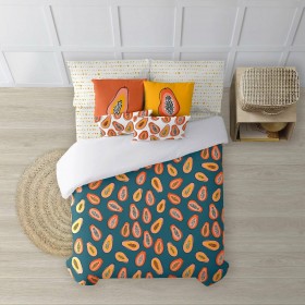 Copripiumino Decolores Mumbai Multicolore 175 Fili 260 x 240 cm Collo di bottiglia