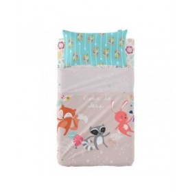 Set di Lenzuola HappyFriday Moshi Moshi Fantasy Multicolore Culla Neonato 2 Pezzi