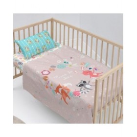Set di Lenzuola HappyFriday Moshi Moshi Fantasy Multicolore Culla Neonato 2 Pezzi