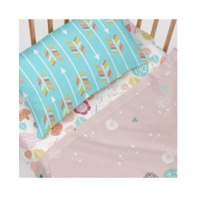 Set di Lenzuola HappyFriday Moshi Moshi Fantasy Multicolore Culla Neonato 2 Pezzi