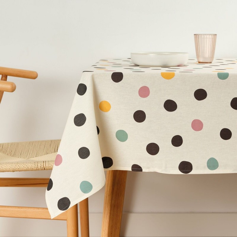 Tovaglia antimacchia Belum CUZCO Bianco Multicolore 100 x 250 cm Pois