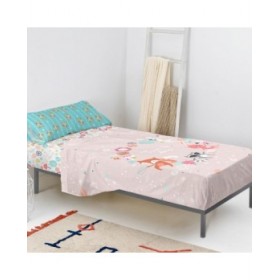 Set di Lenzuola HappyFriday Moshi Moshi Fantasy Multicolore Singolo 2 Pezzi