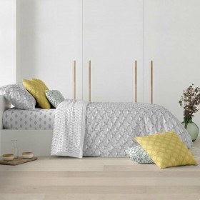 Copripiumino Decolores Nashik Grigio 175 Fili 220 x 220 cm