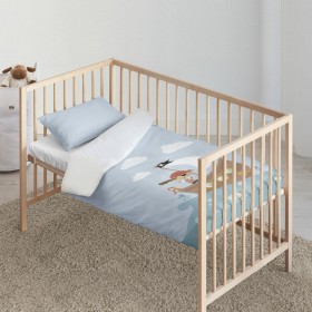 Copripiumino Kids&Cotton Farid Azzurro 175 Fili 115 x 145 cm
