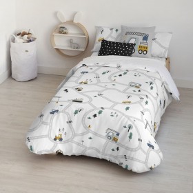 Copripiumino Kids&Cotton Brail Bianco 175 Fili 180 x 220 cm