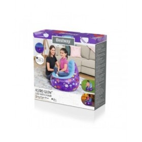 Bestway Sedia Gonfiabile con Luci Led Spaziali 72x72x64 cm +3 Anni Interno e Giardino 75122