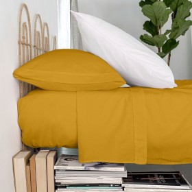 Lenzuolo Superiore HappyFriday Basic Senape 260 x 270 cm