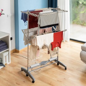 Stendibiancheria Elettrico Pieghevole con Flusso d'Aria Naturale Dryllon InnovaGoods 12 sbarre 24 W (Ricondizionati B)