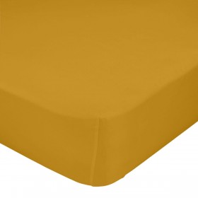 Lenzuolo con angoli aderenti HappyFriday BASIC Senape 140 x 200 x 32 cm