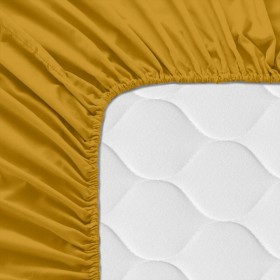 Lenzuolo con angoli HappyFriday BASIC Senape 105 x 200 x 32 cm