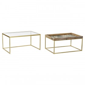 Set di 2 tavoli DKD Home Decor Grigio Metallo (Ricondizionati A)