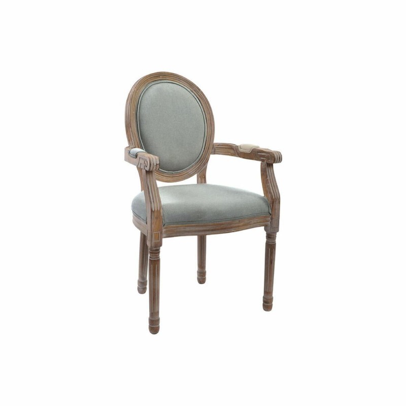 Poltrona DKD Home Decor Grigio Poliestere Legno Plastica (Ricondizionati A)