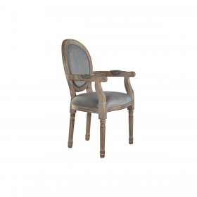Poltrona DKD Home Decor Grigio Poliestere Legno Plastica (Ricondizionati A)