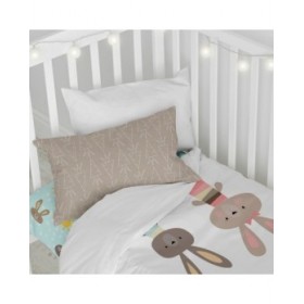 Set di copripiumino HappyFriday Moshi Moshi Rabbit Family Multicolore Culla Neonato 2 Pezzi