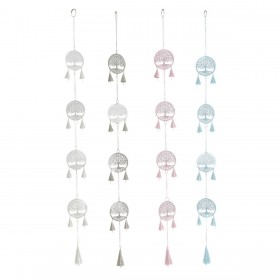 Decorazione pensile DKD Home Decor Albero Bianco (4 Unità)