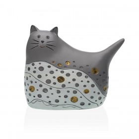 Statua Decorativa Versa Grigio Gatto