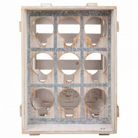 Portabottiglie Alexandra House Living Naturale Legno di abete 43 x 32 x 33 cm 9 bottiglie Scatola