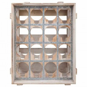 Portabottiglie Alexandra House Living Naturale Legno di abete 55 x 32 x 41 cm 16 bottiglie Scatola