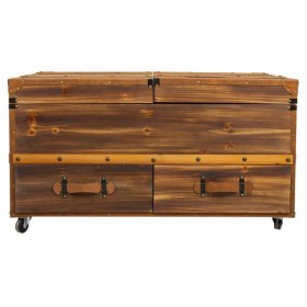 Portabottiglie Alexandra House Living Naturale Legno di abete 60 x 55 x 100 cm