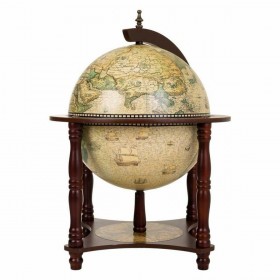 Mappamondo Alexandra House Living Marrone 42 x 57 x 42 cm Portabottiglie