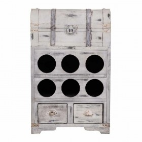 Portabottiglie Alexandra House Living PVC Legno Metallo 30 x 64 x 41 cm Baule