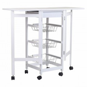 Carrello da Cucina Alexandra House Living Bianco 37 x 79 x 91 cm