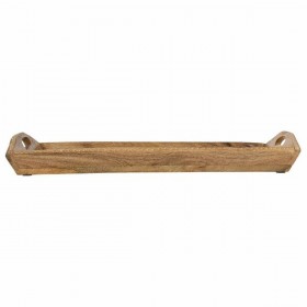 Vassoio Alexandra House Living Bianco Naturale Legno di mango 25 x 6 x 48 cm