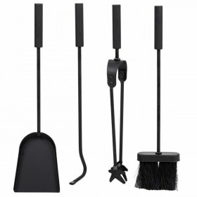 Utensili da Camino Alexandra House Living Nero Ferro 22 x 48 x 22 cm