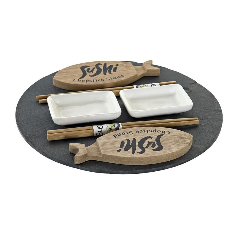 Set per Sushi DKD Home Decor S3025953 Bianco Blu Marino Plastica