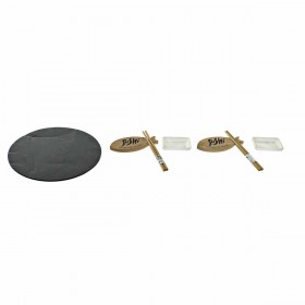 Set per Sushi DKD Home Decor S3025953 Bianco Blu Marino Plastica