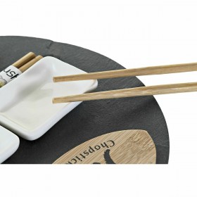 Set per Sushi DKD Home Decor S3025953 Bianco Blu Marino Plastica