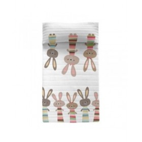 Trapunta HappyFriday Moshi Moshi Rabbit Family Multicolore 180 x 260 cm