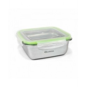 Porta pranzo Ermetico Quttin Quadrato Acciaio inossidabile 400 ml 12 x 12 x 6 cm (12 Unità)