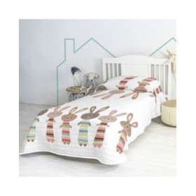 Trapunta HappyFriday Moshi Moshi Rabbit Family Multicolore 180 x 260 cm