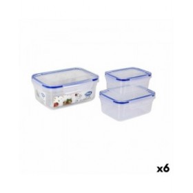 Set di scatole porta pranzo Dem Ermetico 3 Pezzi (6 Unità)