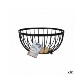 Portafrutta Confortime Rustic Nero 25 x 25 x 13 cm 390 cm (12 Unità)
