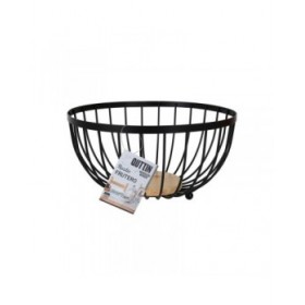 Portafrutta Confortime Rustic Nero 25 x 25 x 13 cm 390 cm (12 Unità)