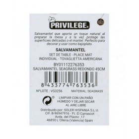 Sottopentola Privilege Alghe marine Marrone Ø 45 cm (36 Unità)