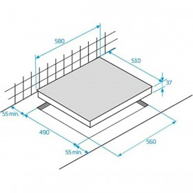 Piano Cottura in Vetroceramica BEKO HIC63402T 60 cm 58 cm 5700 W