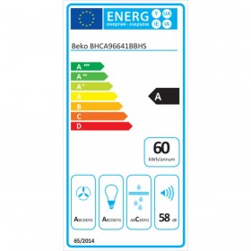 Cappa Classica BEKO BHCA96641BBHS 90 cm 712 m3/h Nero