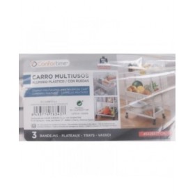 Carrello per Verdure Confortime Alluminio Plastica 45 x 25 x 77 cm (3 Unità)