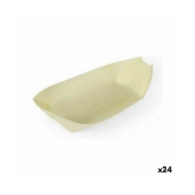Set di Ciotole Algon Monouso Legno 6 Pezzi 18 cm (24 Unità)