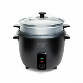 cuociriso Black & Decker BXRC1800E Nero 1,8 L Bianco Alluminio 700 W