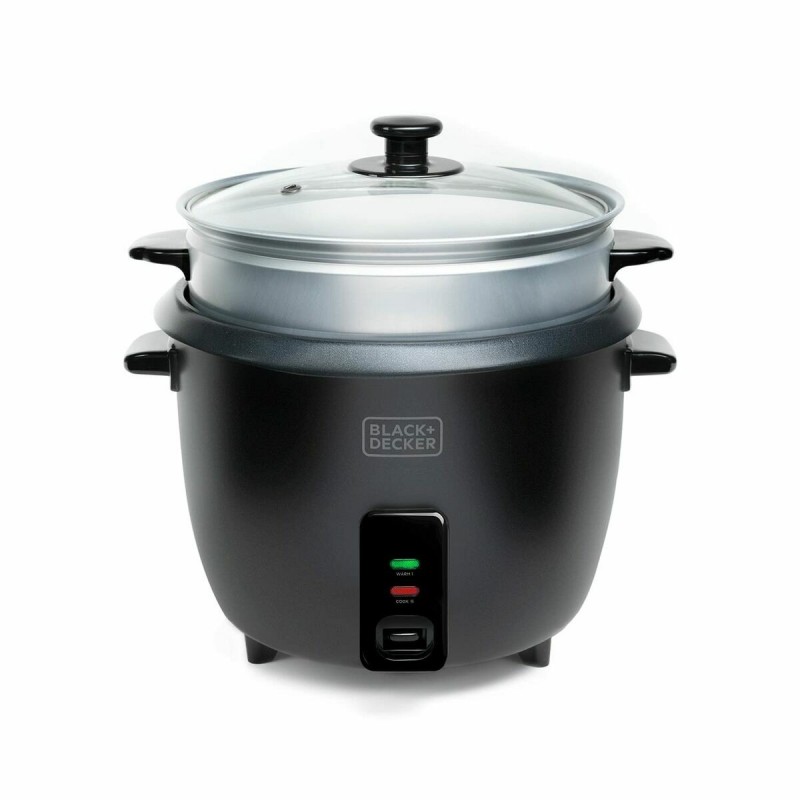 cuociriso Black & Decker BXRC1800E Nero 1,8 L Bianco Alluminio 700 W