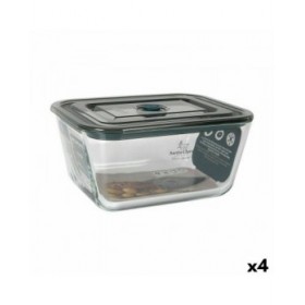 Porta pranzo Ermetico Santa Clara Grigio 3 L Rettangolare (4 Unità)