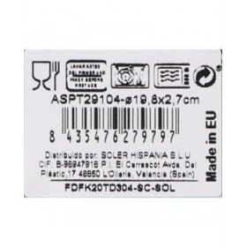 Piatto per Dolce La Mediterránea Aspe Turchese Ø 19,8 x 2,7 cm (12 Unità)