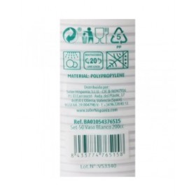 Set di bicchieri riutilizzabili Algon Bianco 50 Pezzi 200 ml (18 Unità)